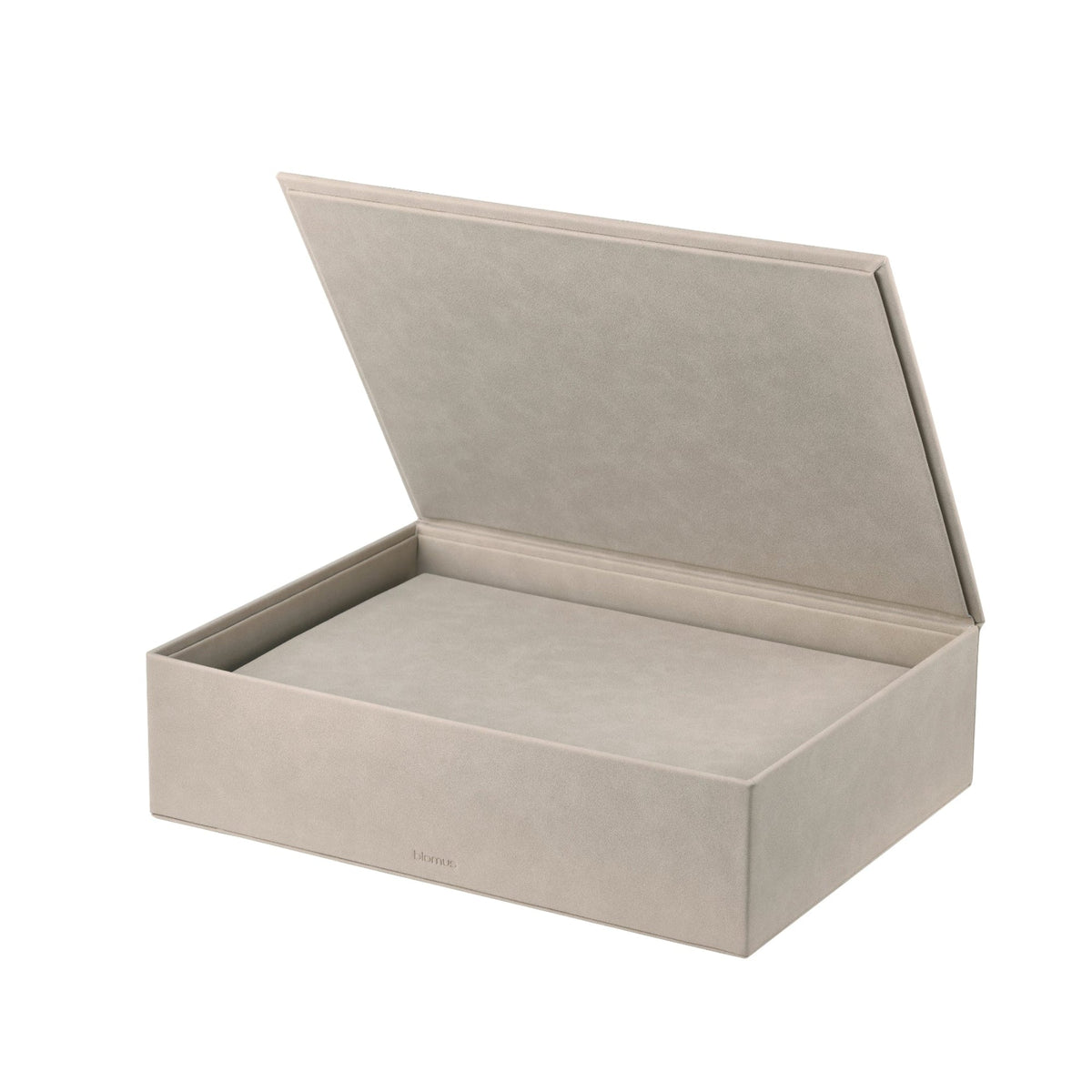 Blomus Sahla Faux Suede Luxury Decorative Storage Boxes for Shelves, Office and Closet - Set of 2