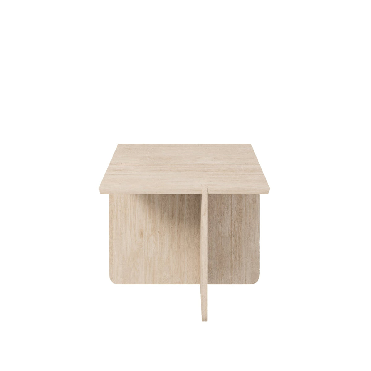 Blomus Engawa Minimalist Oak Side Table Featuring Japanese Inspired Interlocking Base Panel