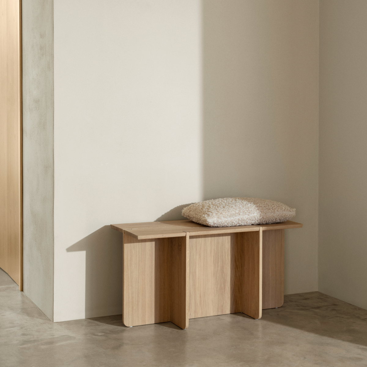 Blomus Engawa Minimalist Oak Bench or Table Featuring Japanese Inspired Interlocking Base Panel