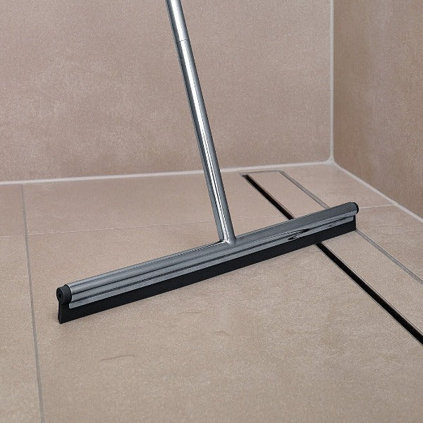 Blomus Lavea Bathroom or Tile Squeegee with Long Handle and Hanger - Stainless Steel and Silicone
