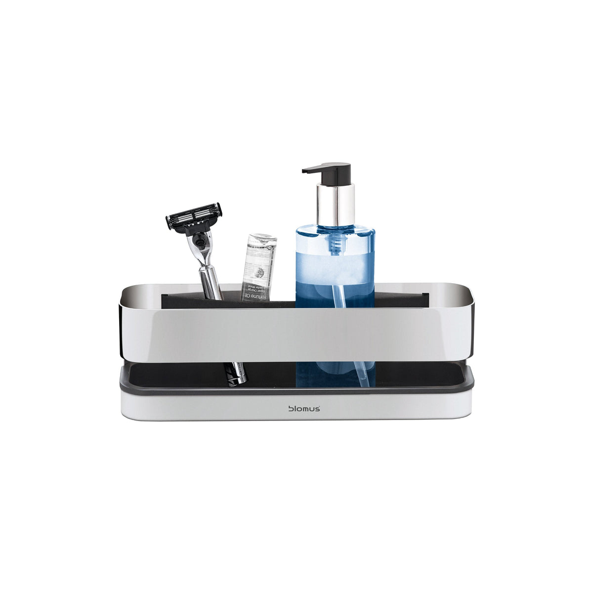 Blomus Nexio Shower Shelf Shampoo and Bottle Holder - Small - Polished Stainless