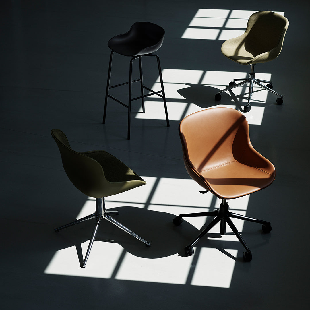 Normann Copenhagen Hyg Chair - 4L Swivel Base - Fully Upholstered