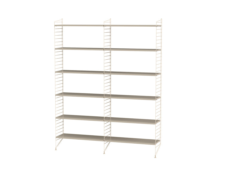 String Furniture Living Room Bundle L A in Beige shelves and beige panels