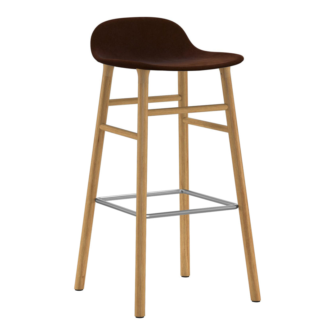 Normann Copenhagen Form Bar Stool - Wood Legs - Upholstered