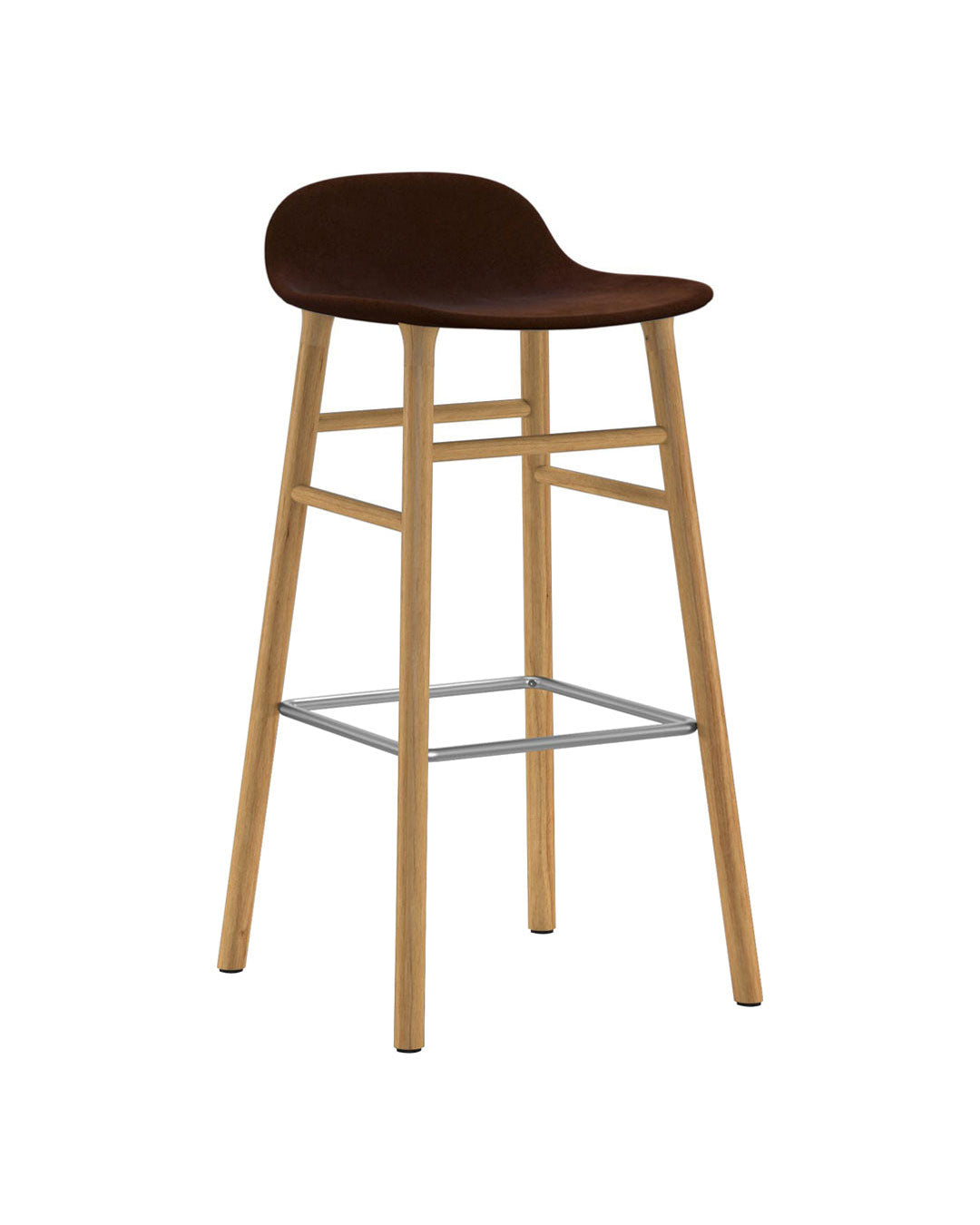 Normann Copenhagen Form Bar Stool - Wood Legs - Upholstered
