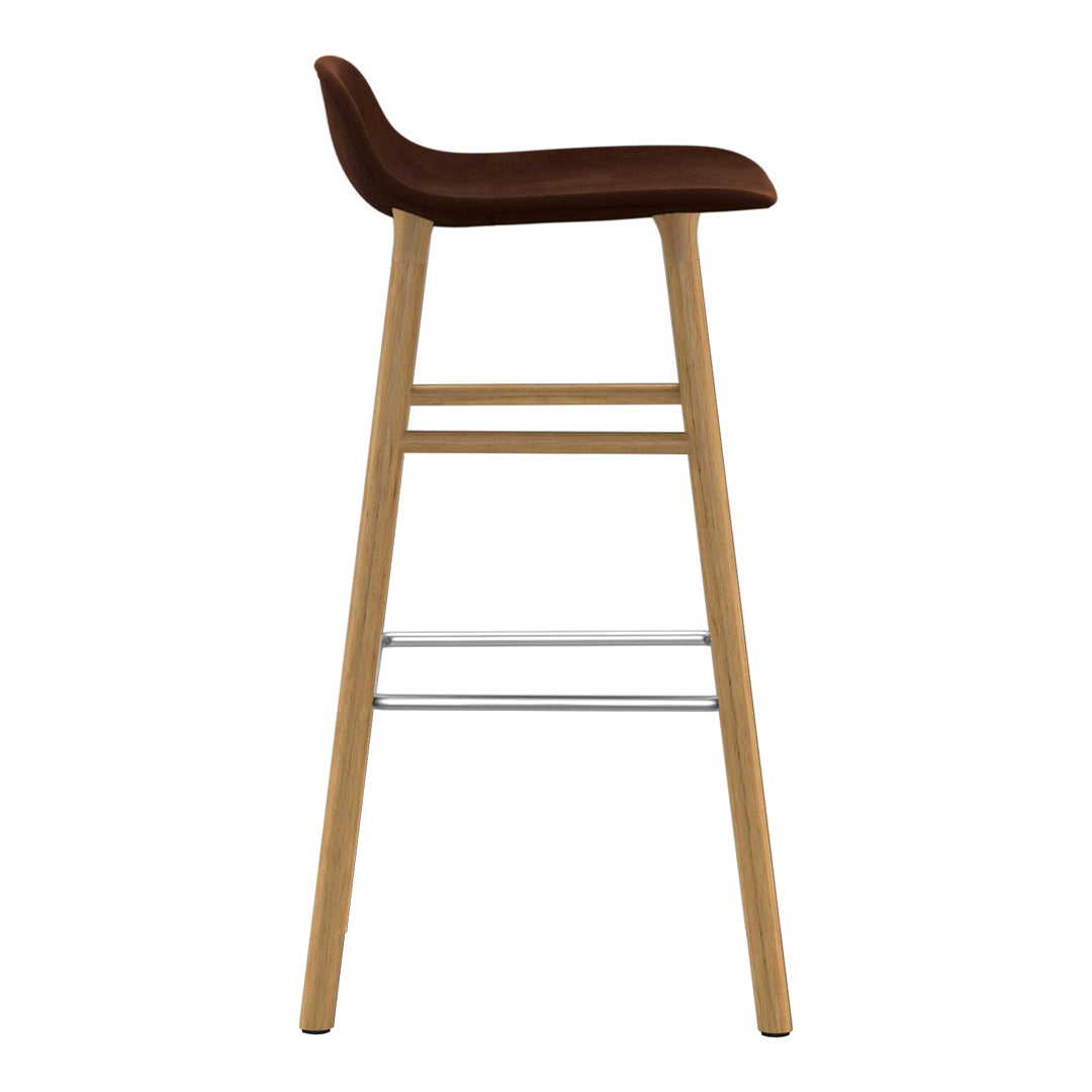 Normann Copenhagen Form Bar Stool - Wood Legs - Upholstered