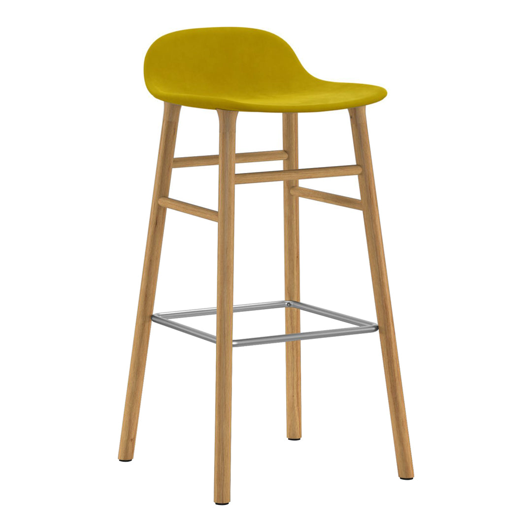 Normann Copenhagen Form Bar Stool - Wood Legs - Upholstered