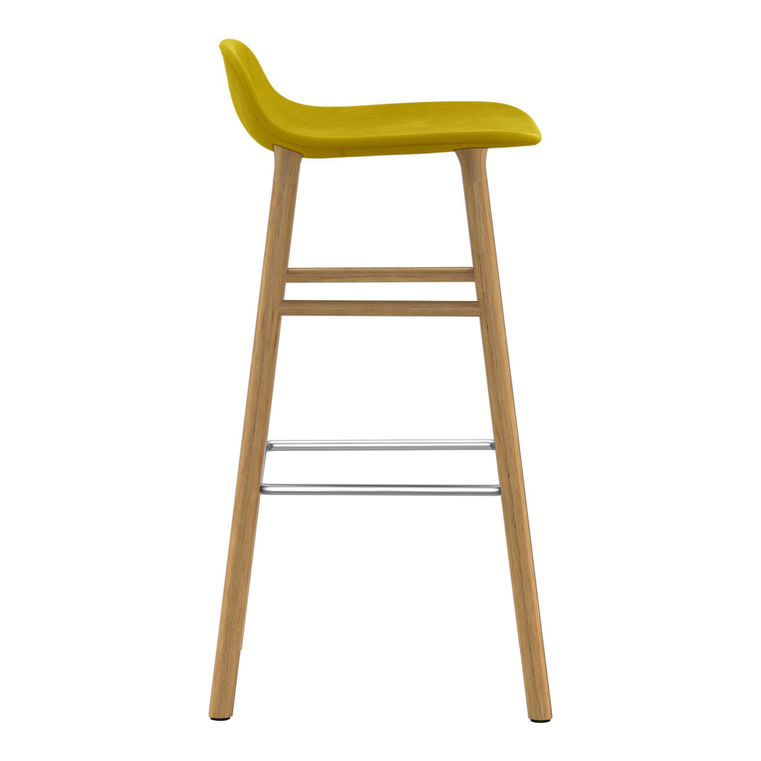 Normann Copenhagen Form Bar Stool - Wood Legs - Upholstered