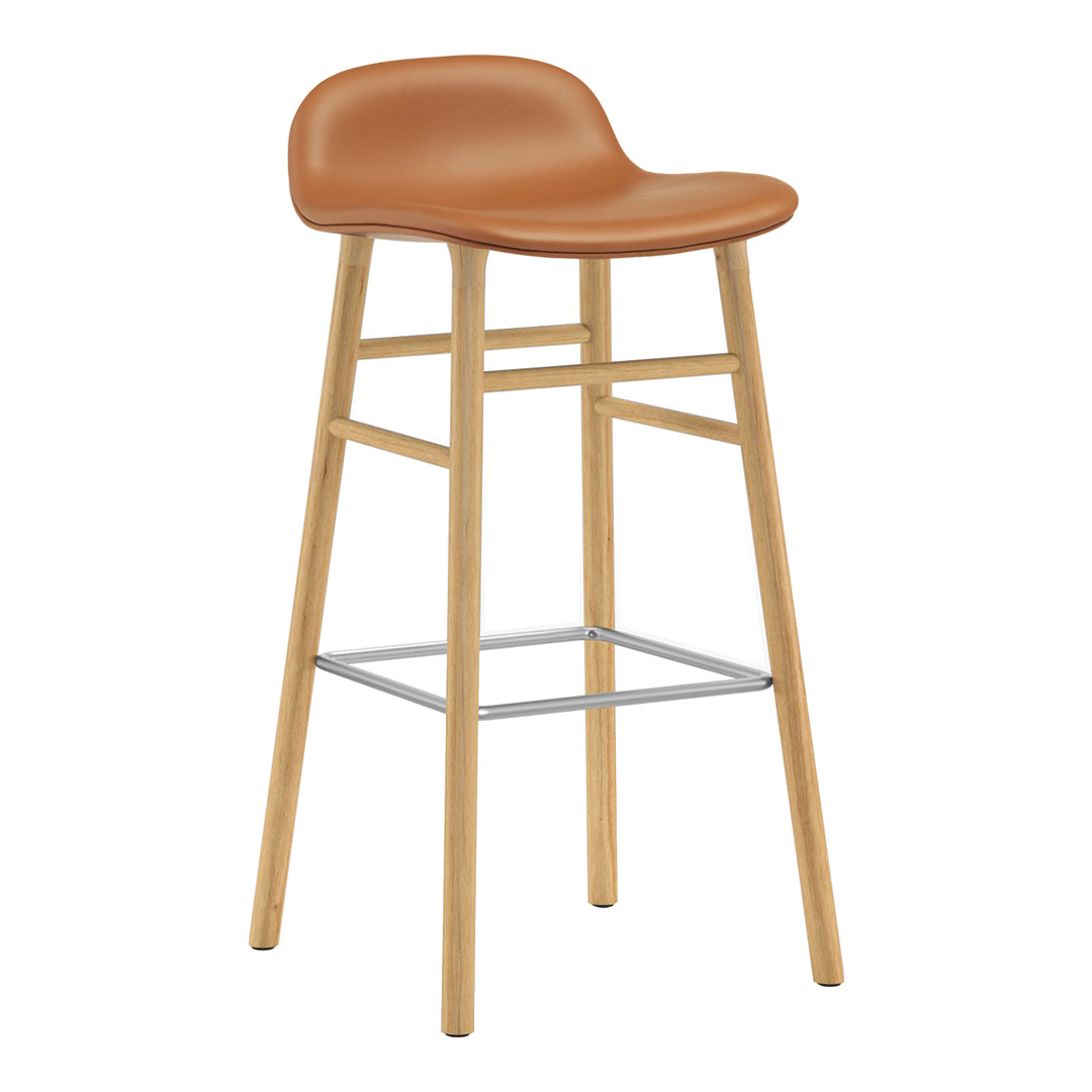 Normann Copenhagen Form Bar Stool - Wood Legs - Upholstered