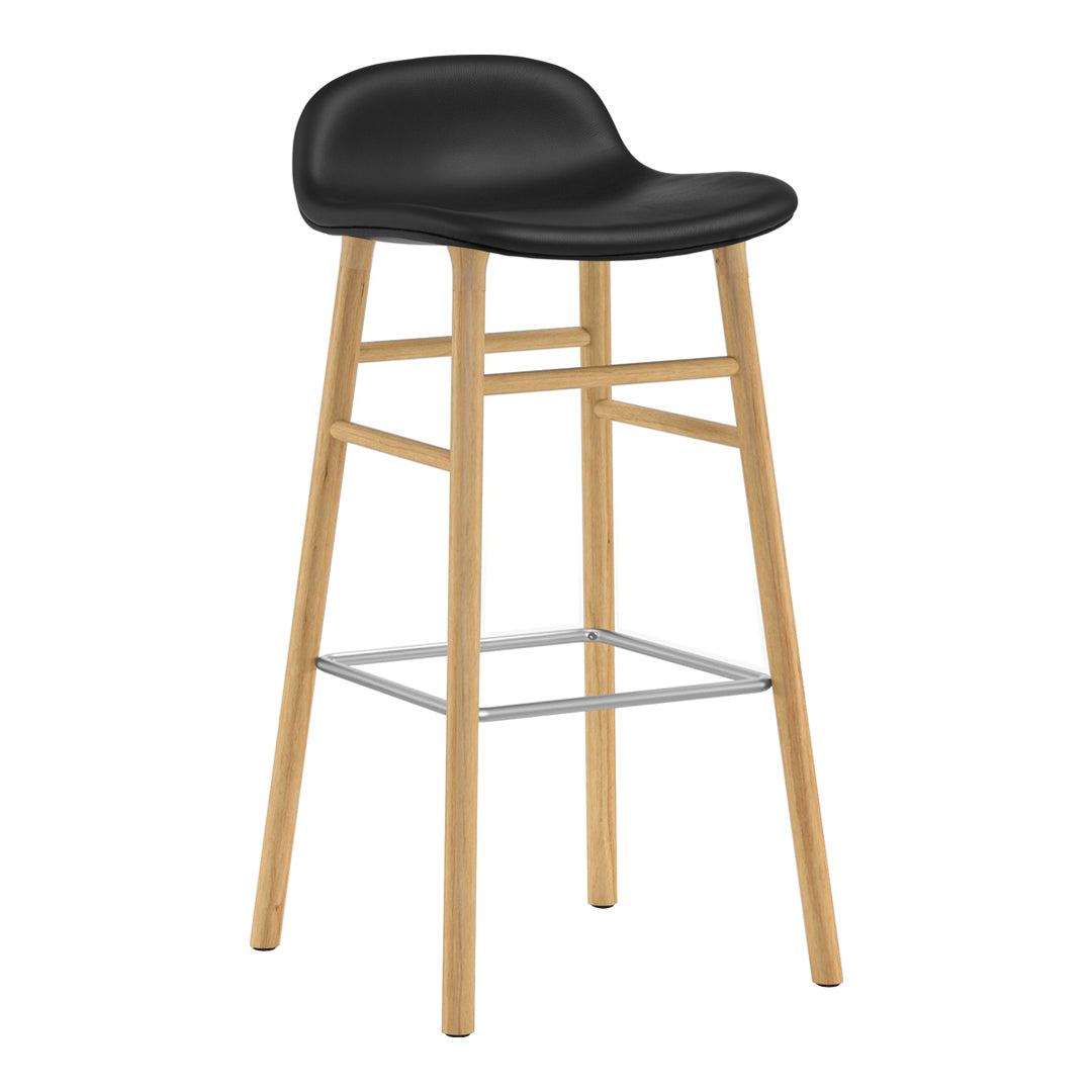 Normann Copenhagen Form Bar Stool - Wood Legs - Upholstered