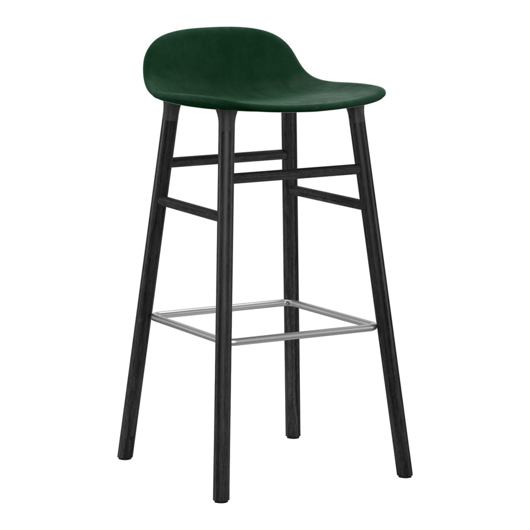 Normann Copenhagen Form Bar Stool - Wood Legs - Upholstered
