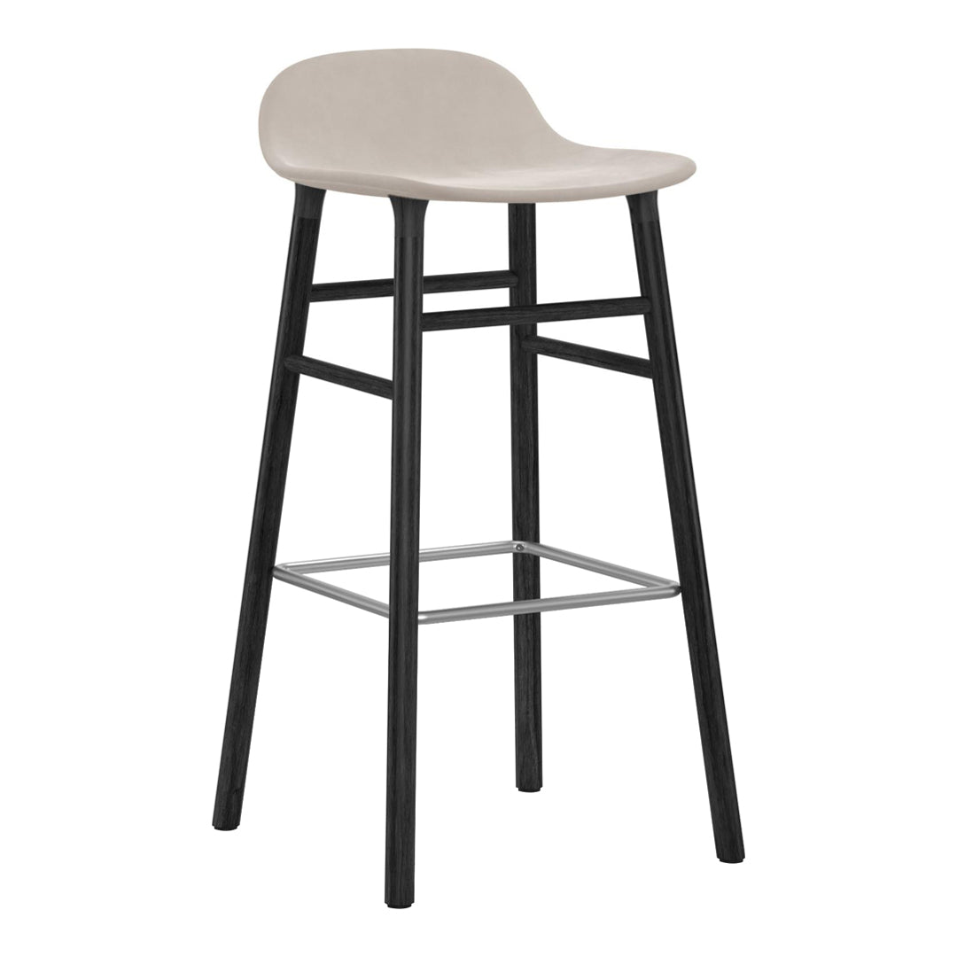 Normann Copenhagen Form Bar Stool - Wood Legs - Upholstered