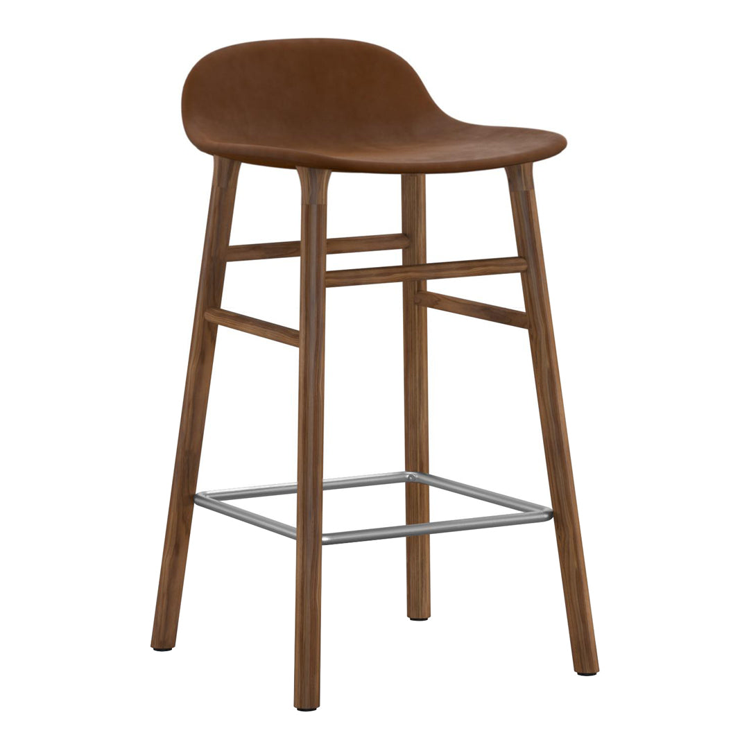 Normann Copenhagen Form Bar Stool - Wood Legs - Upholstered