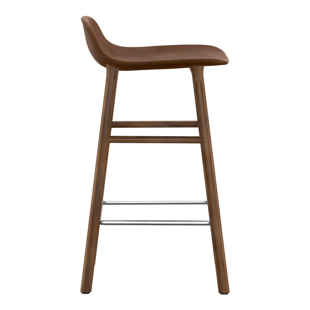 Normann Copenhagen Form Bar Stool - Wood Legs - Upholstered