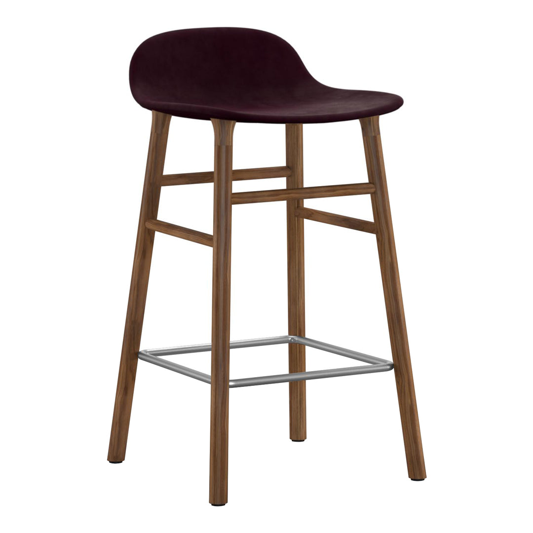 Normann Copenhagen Form Bar Stool - Wood Legs - Upholstered
