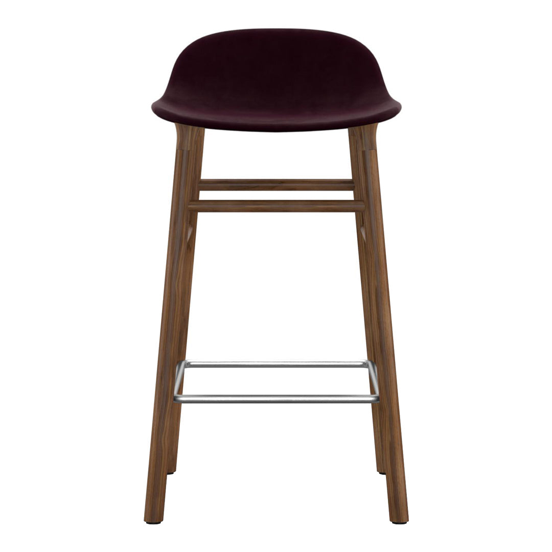 Normann Copenhagen Form Bar Stool - Wood Legs - Upholstered