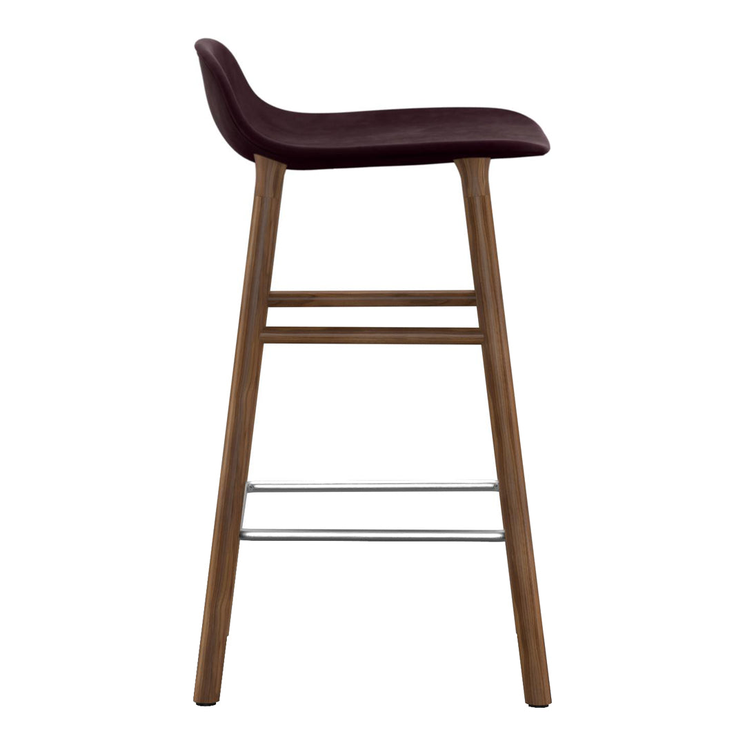Normann Copenhagen Form Bar Stool - Wood Legs - Upholstered