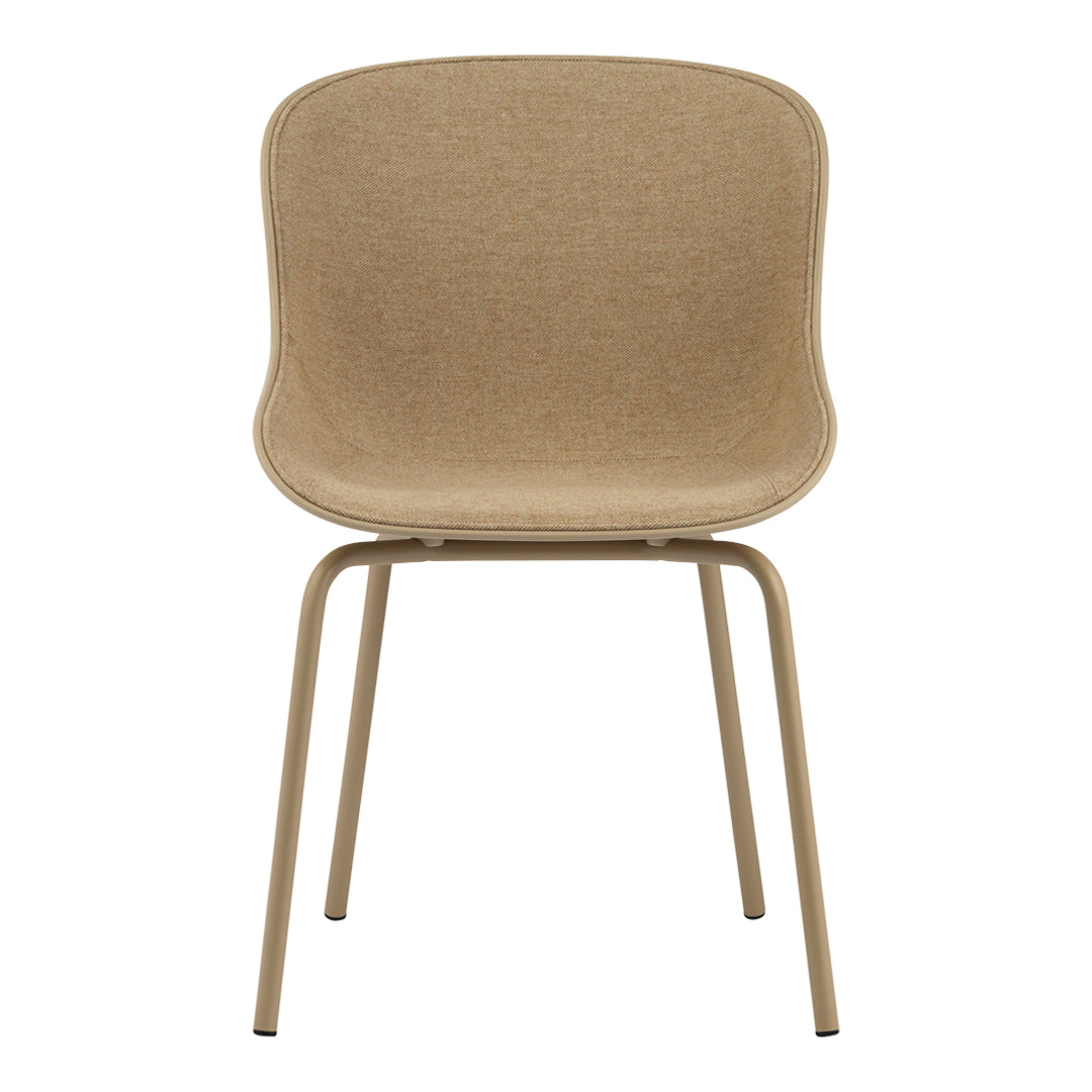 Normann Copenhagen Hyg Side Chair - Steel 4-Leg, Front Upholstered