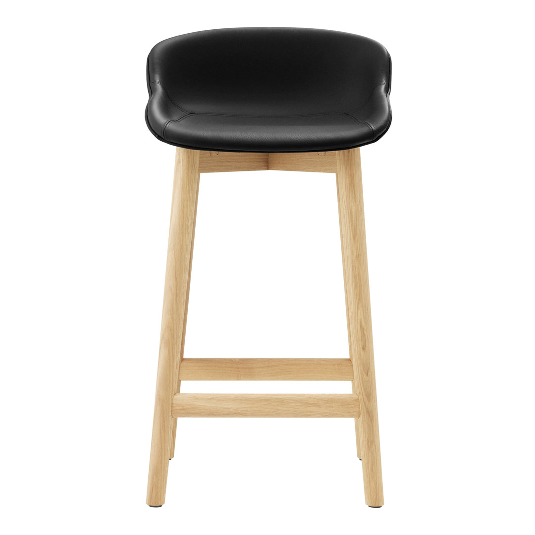 Normann Copenhagen Hyg Counter Stool - Full Upholstery / Wood Base