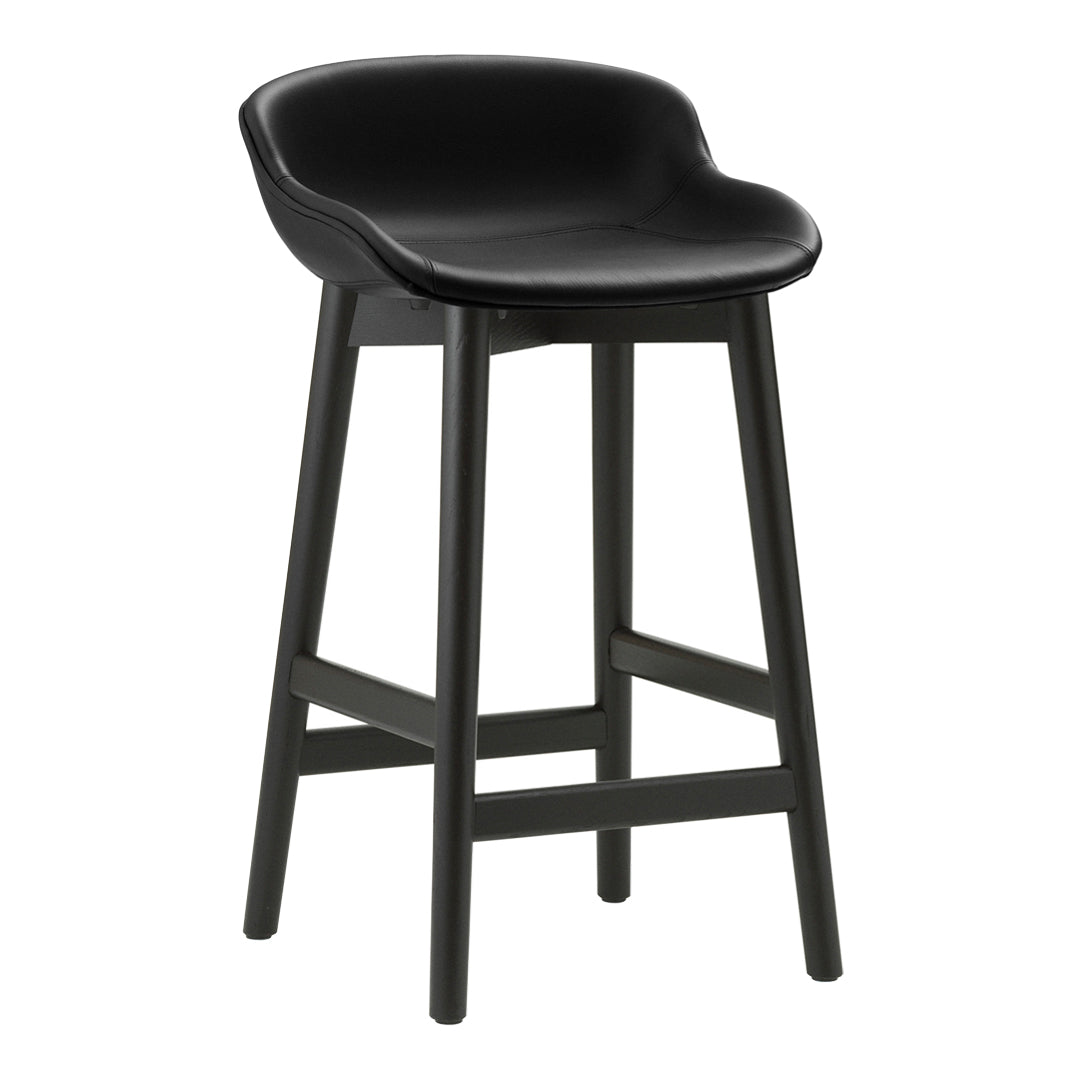 Normann Copenhagen Hyg Counter Stool - Full Upholstery / Wood Base
