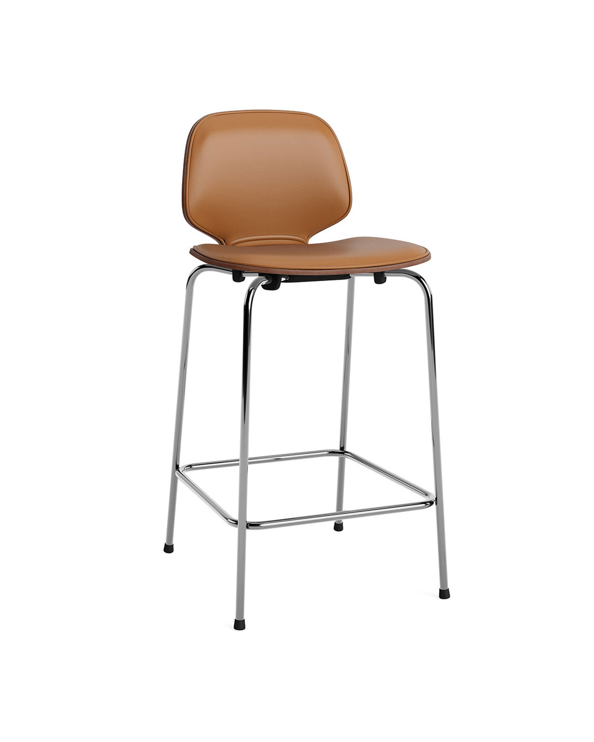 Normann Copenhagen My Chair Bar/Counter Stool - Chrome Base - Front Upholstered