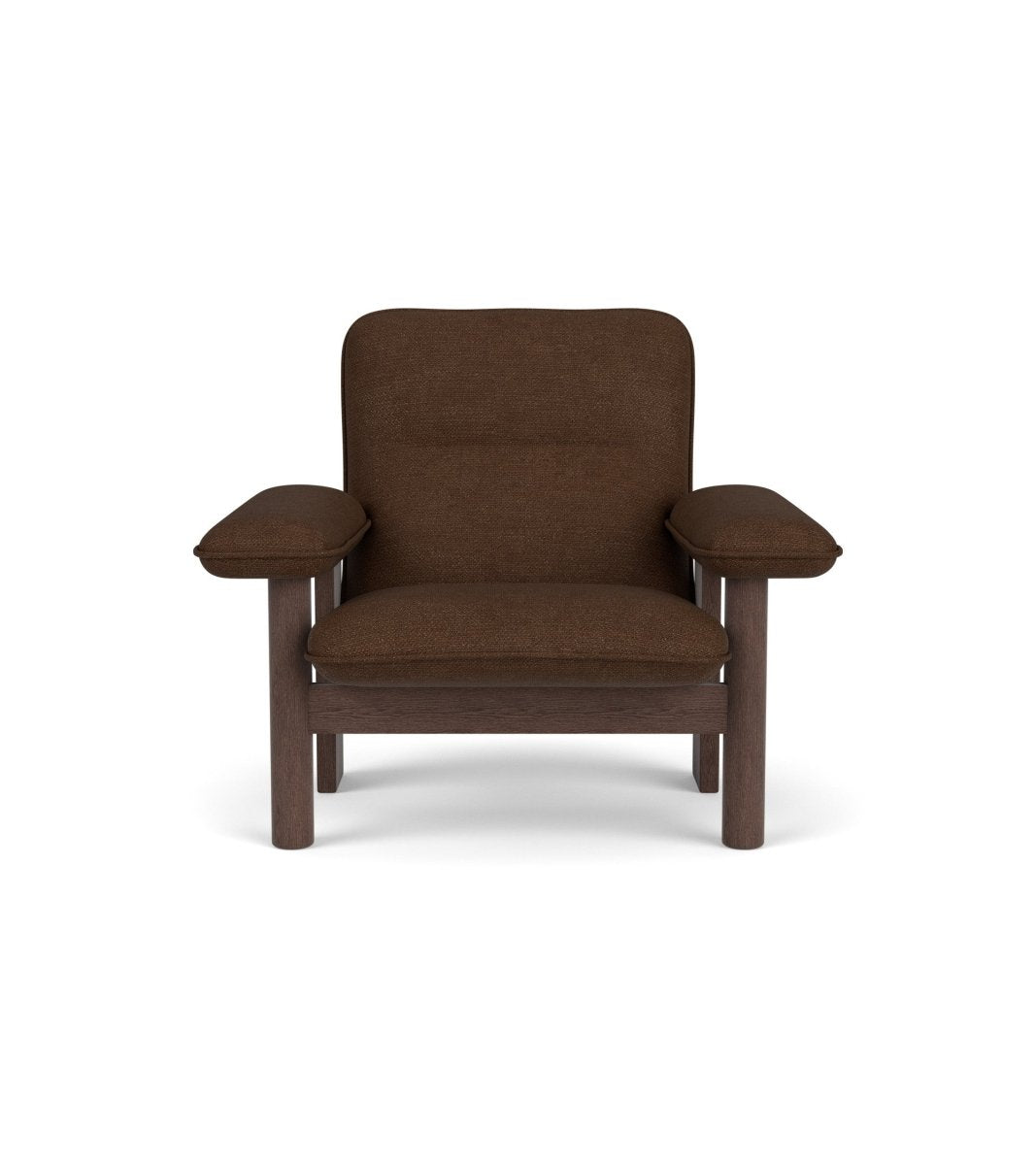 Audo Brasilia Lounge Chair, Textile - Dark Stained Oak / Audo Bouclé US 07