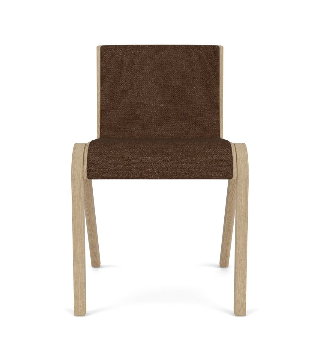 Audo Ready Dining Chair, Front Upholstered - Natural Oak / Audo Bouclé US 07