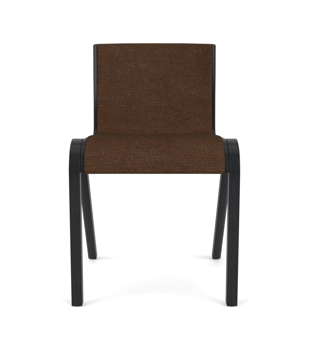 Audo Ready Dining Chair, Front Upholstered - Black Painted Oak / Audo Bouclé US 07