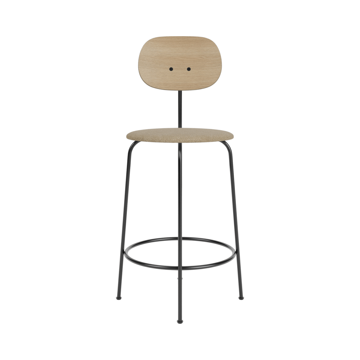 Audo Afteroom Plus Bar & Counter Chair, Upholsered Seat - Counter / Natural Oak | Audo Bouclé US 02