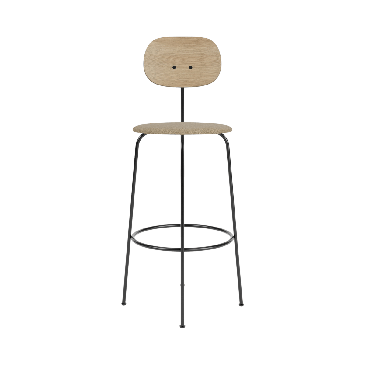 Audo Afteroom Plus Bar & Counter Chair, Upholsered Seat - Bar / Natural Oak | Audo Bouclé US 02