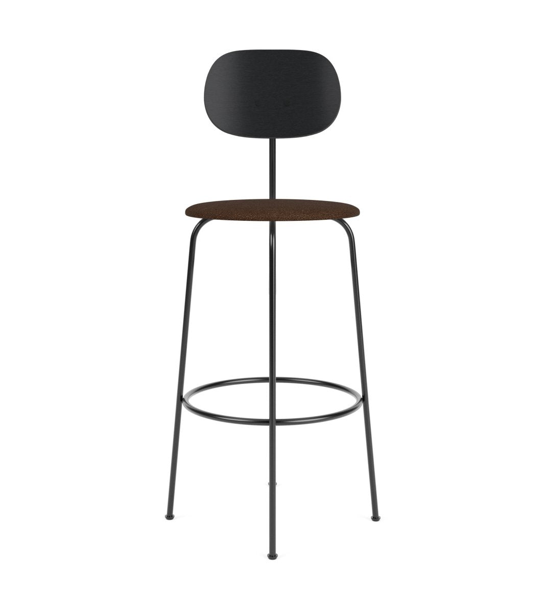 Audo Afteroom Plus Bar & Counter Chair, Upholsered Seat - Bar / Black Painted Ash | Audo Bouclé US 07