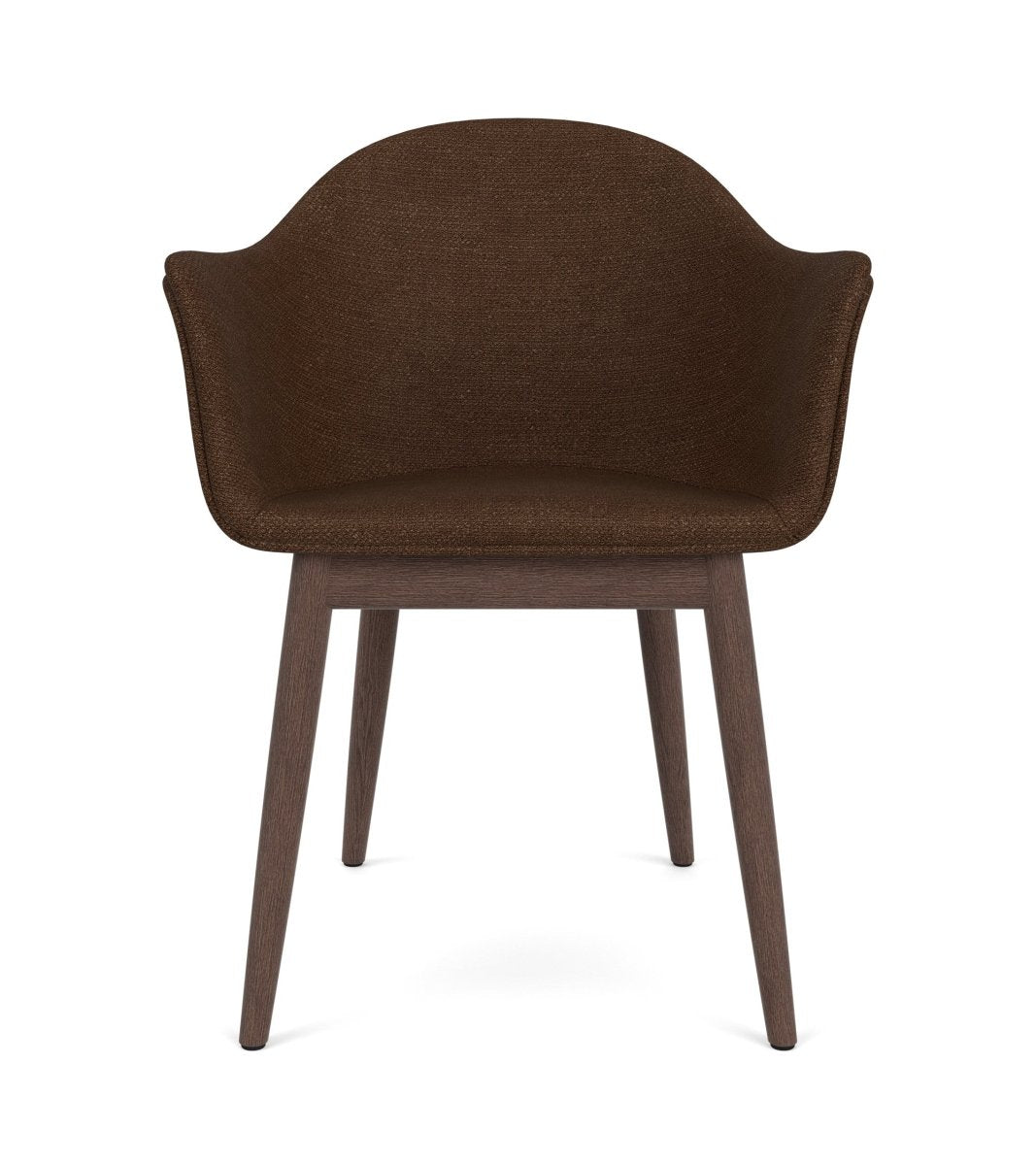 Audo Harbour Arm Chair, Dining Height, Oak Base, Upholstered - Dark Oak / Audo Bouclé US 07