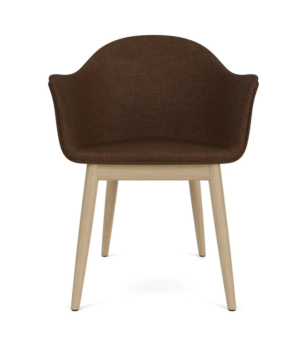 Audo Harbour Arm Chair, Dining Height, Oak Base, Upholstered - Natural Oak / Audo Bouclé US 07