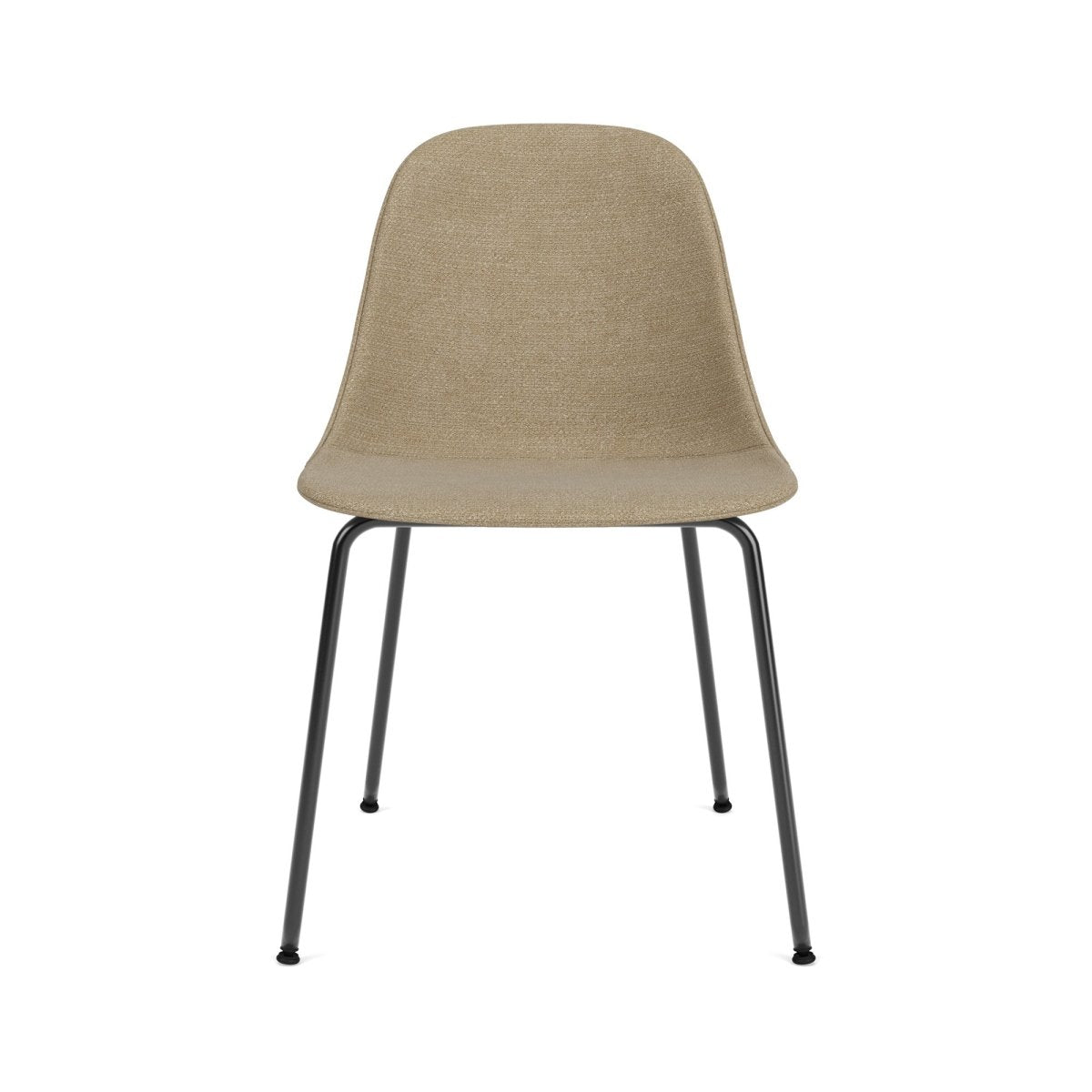 Audo Harbour Side Chair, Dining Height, Upholstered - Black Steel / Audo Bouclé US 02