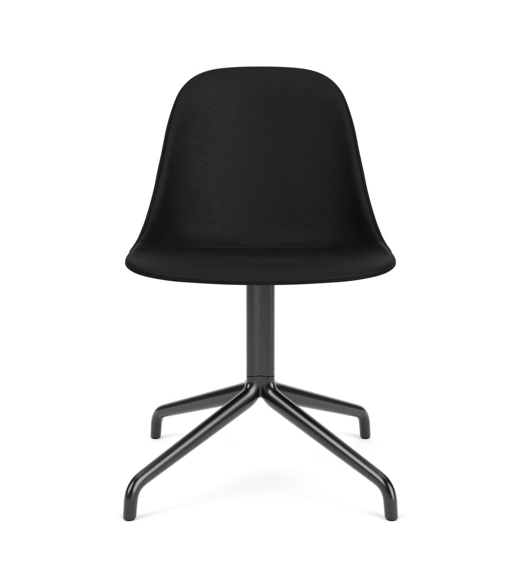 Audo Harbour Side Chair, Dining Height, Upholstered, Star Base – Star Base Black Steel w. Swivel / 1001/Sierra