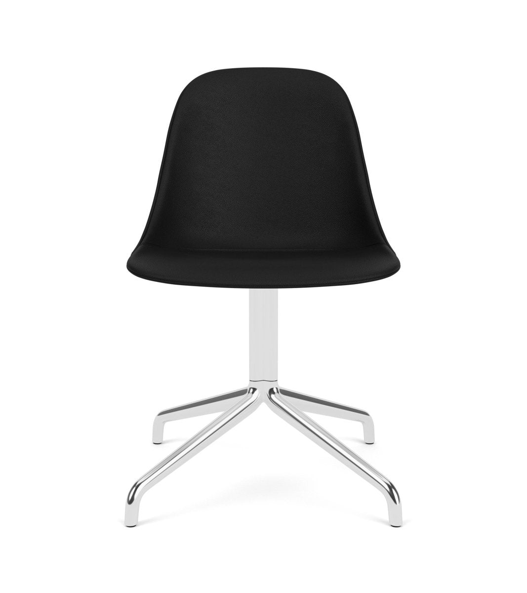 Audo Harbour Side Chair, Dining Height, Upholstered, Star Base – Star Base Polished Aluminum w. Swivel / 1001/Sierra