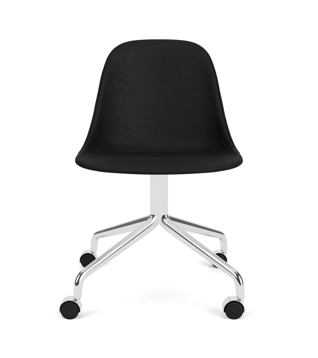 Audo Harbour Side Chair, Dining Height, Upholstered, Star Base – Star Base Polished Aluminum w. Casters / 1001/Sierra