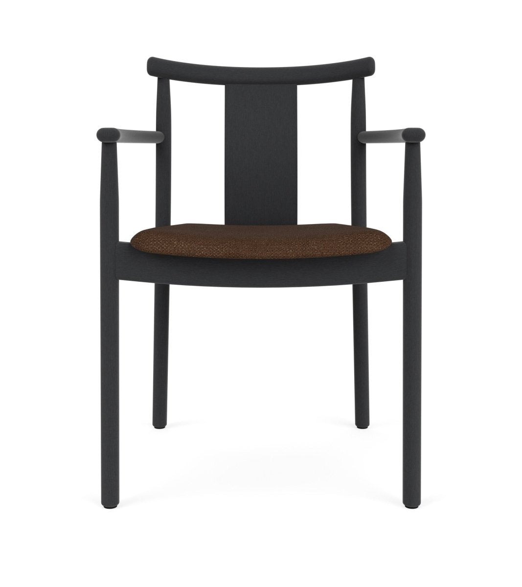 Audo Merkur Dining Chair w/Armrests - Black Oak / Audo Bouclé US 07