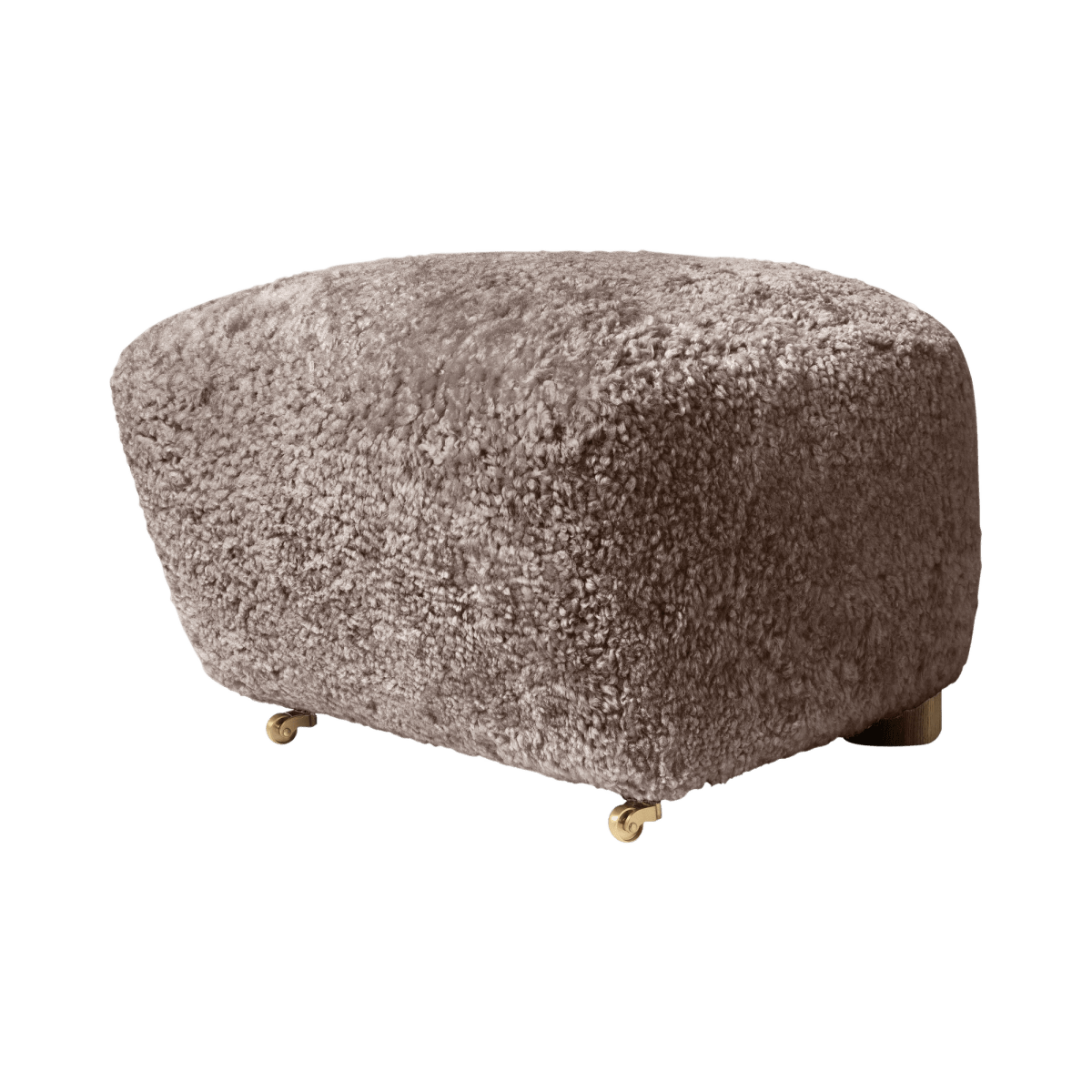 Audo Tired Man Ottoman, Sheepskin - Dark Stained Oak / Sheepskin Sahara