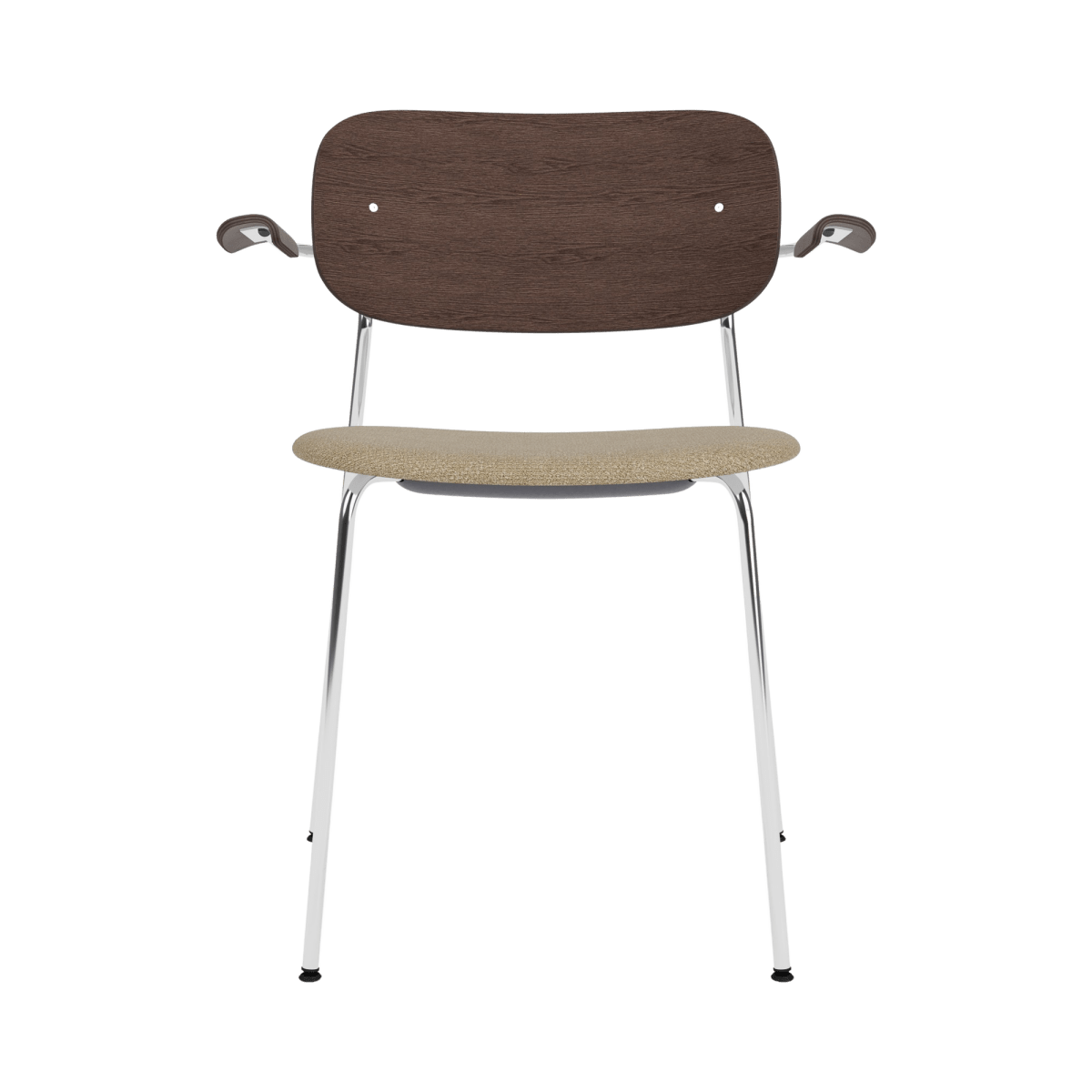 Audo Co Dining Chair, With Arms, Partially Upholstered
