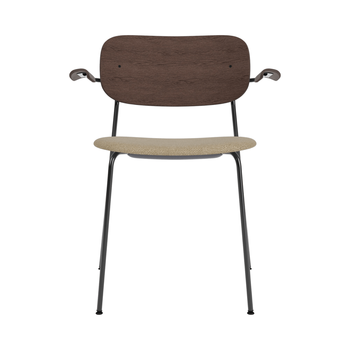 Audo Co Dining Chair, With Arms, Partially Upholstered