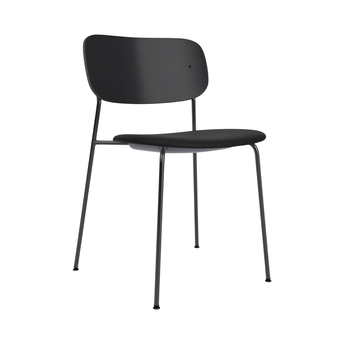 Audo Co Dining Chair, Without Arms, Partially Upholstered
