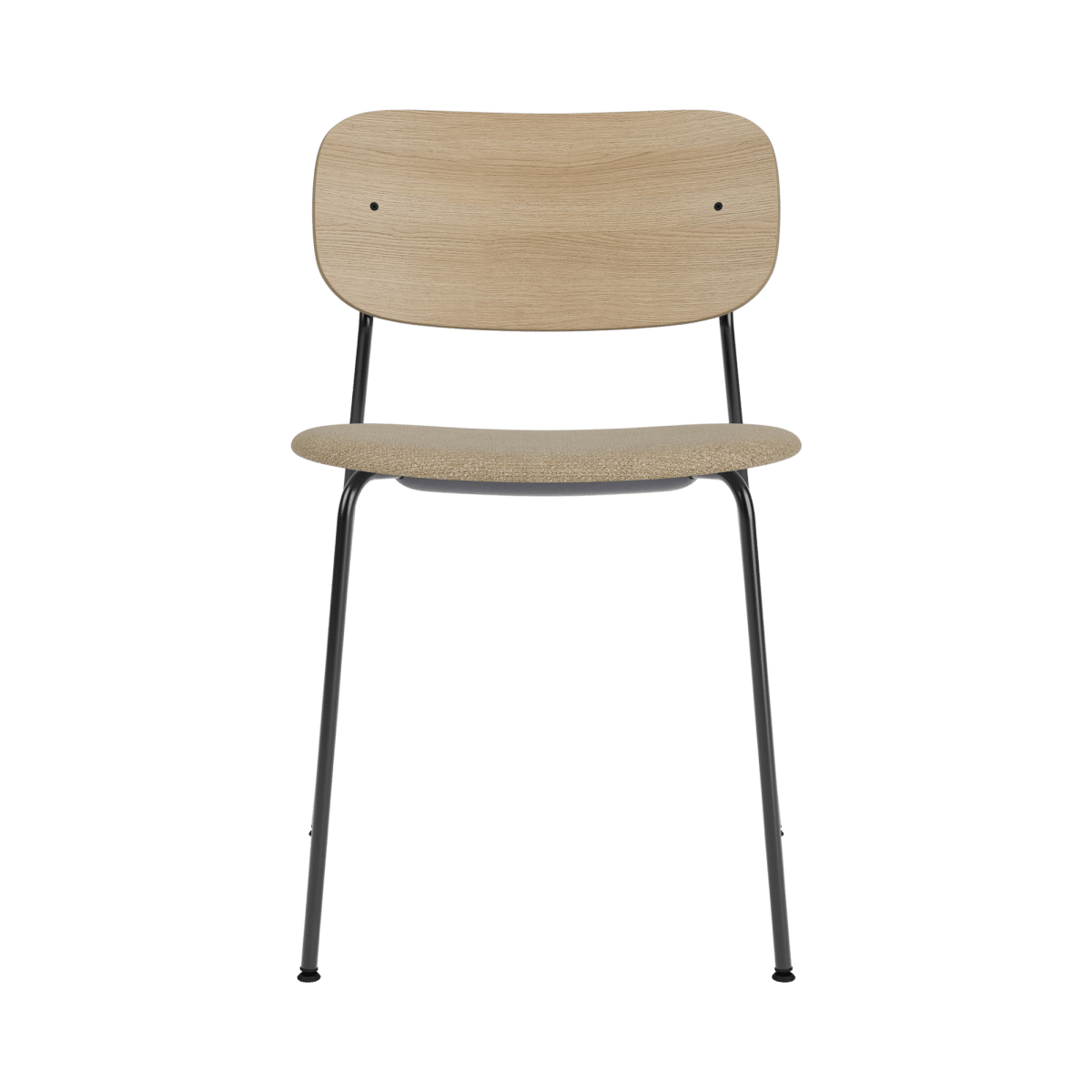 Audo Co Dining Chair, Without Arms, Partially Upholstered