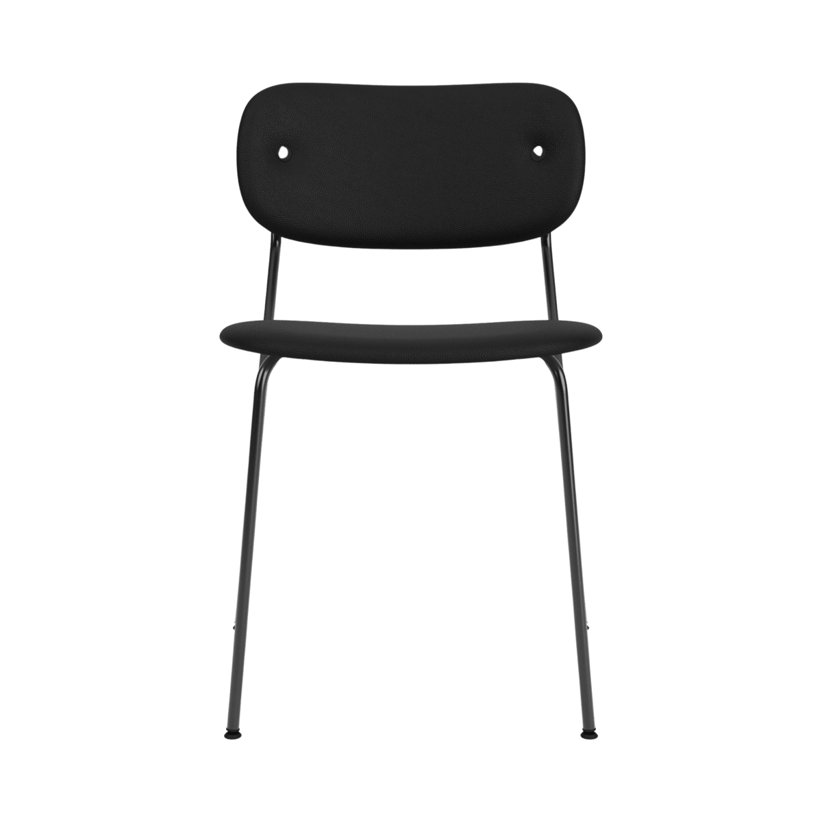 Audo Co Dining Chair, Without Arms, Fully Upholstered – Black Steel / 1001/Sierra
