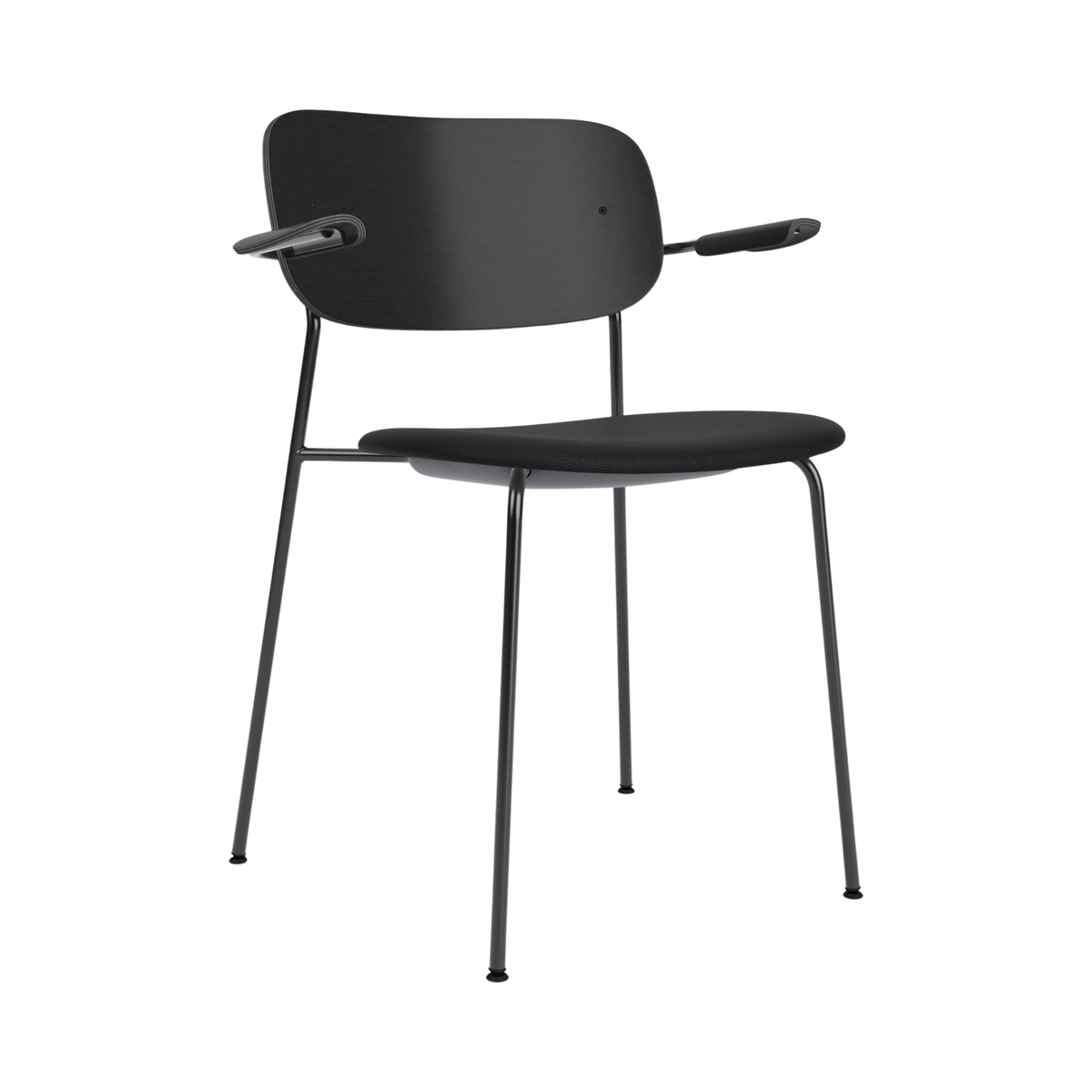 Audo Co Dining Chair, With Arms, Partially Upholstered