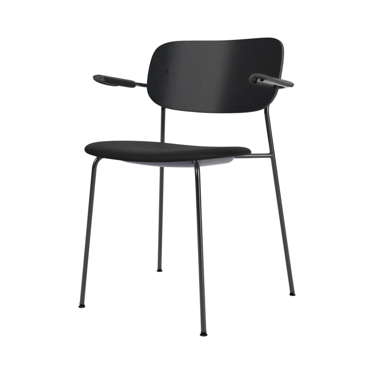 Audo Co Dining Chair, With Arms, Partially Upholstered