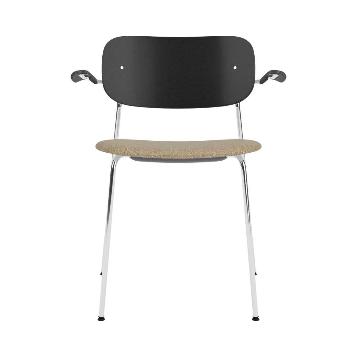 Audo Co Dining Chair, With Arms, Partially Upholstered