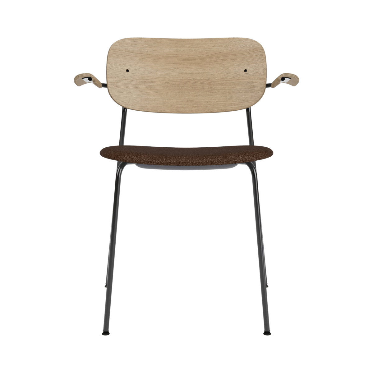 Audo Co Dining Chair, With Arms, Partially Upholstered