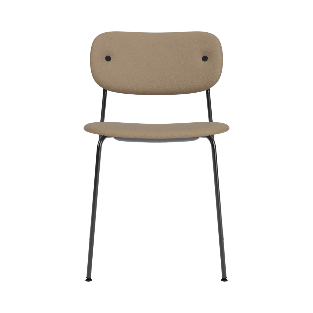 Audo Co Dining Chair, Without Arms, Fully Upholstered – Black Steel / 1611/Sierra