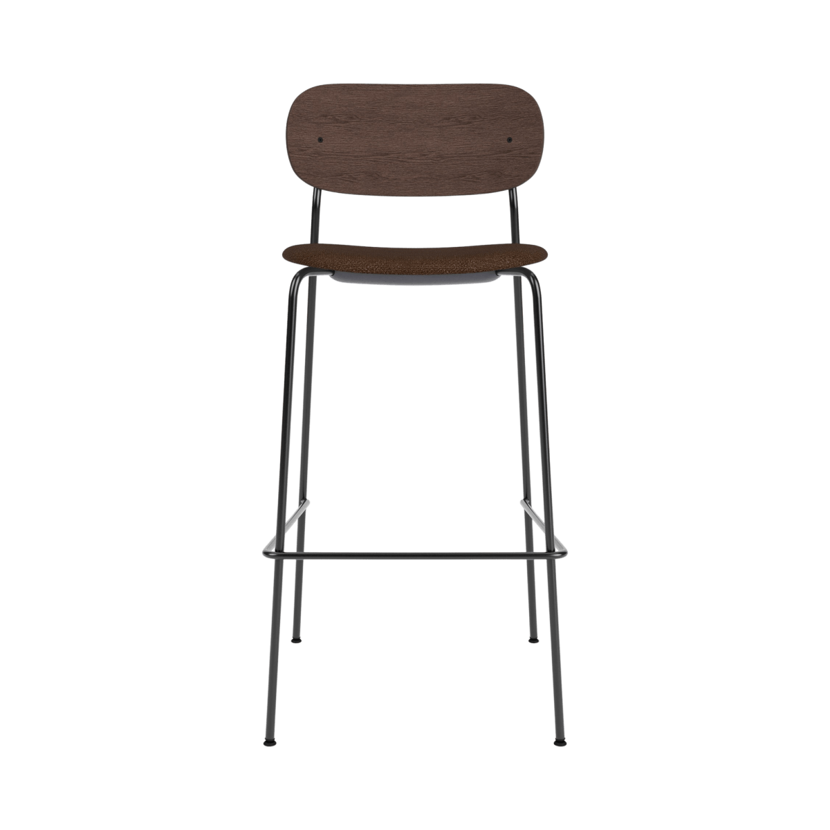 Audo Co Bar Chair, Upholstered - Dark Stained Oak / Audo Bouclé US 07